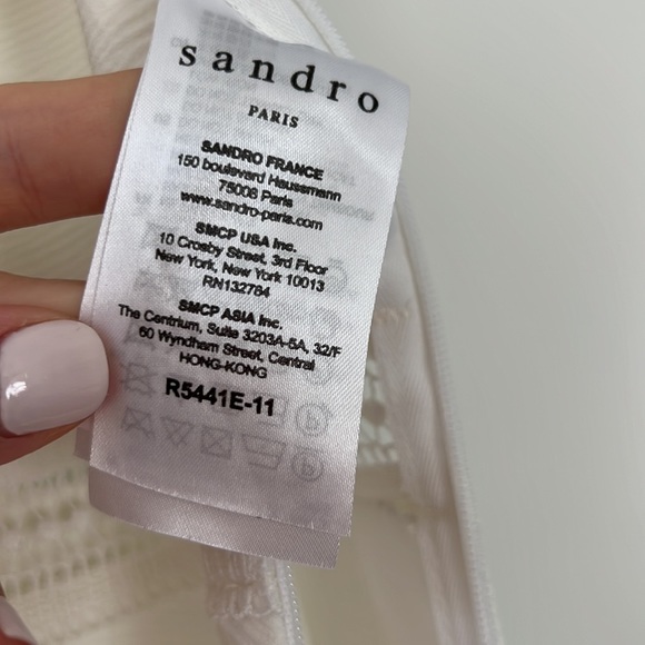 Sandro Paris Carrie White Fit and Flare Dress, worn twice. Size small. - Picture 4 of 5